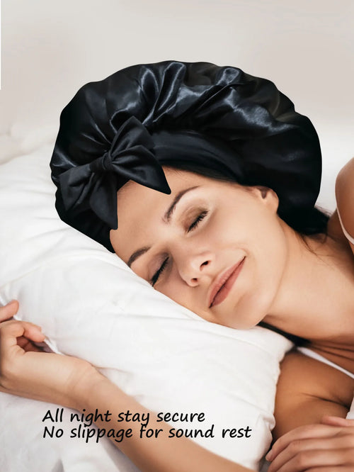 Satin Bonnet with tie Band